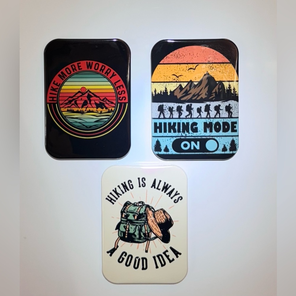 Hiking Mode Outdoors Hikers Hike Fridge/Locker Magnets